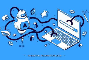 Marketing automation 2020 isometric banner, SEO