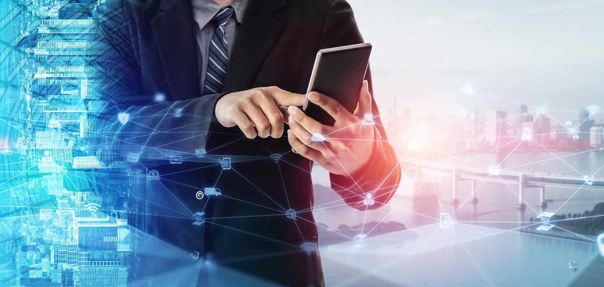 The modern creative communication and internet network connect in smart city