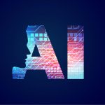 artificial intelligence concept design with face
