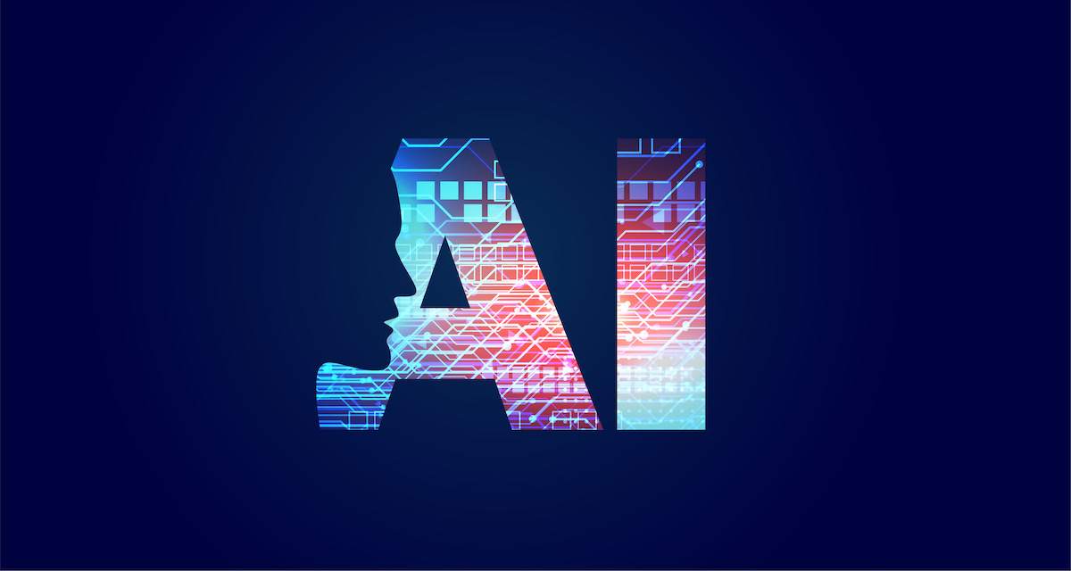 artificial intelligence concept design with face