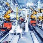 robots in a car factory