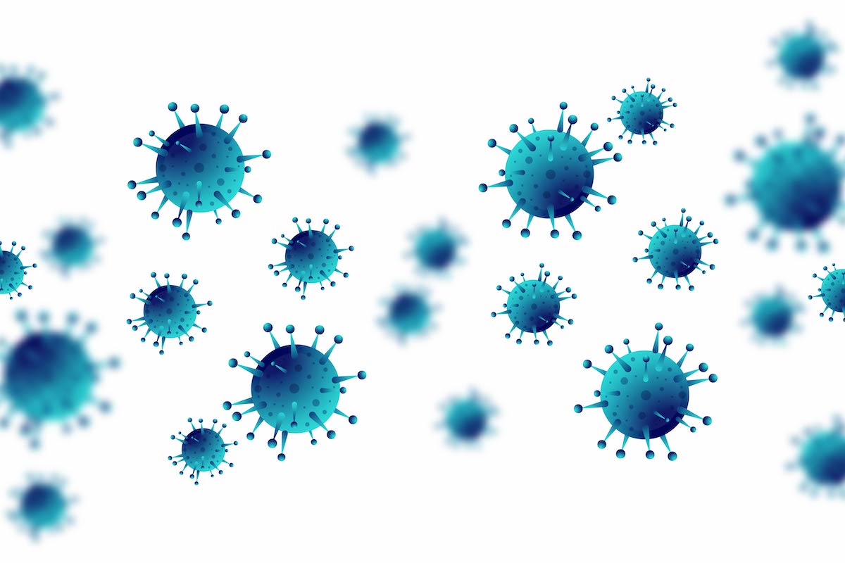 Virus infection or bacteria flu background