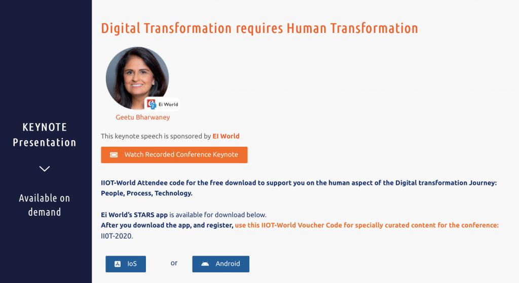 IIoT World introduces mobile app to support the human aspect of the Digital Transformation journey to support its global community