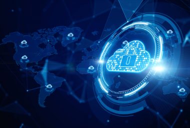 Digital Cloud Computing, CyberSecurity, Digital Data Network Protection, Future Technology Digital Data Network Connection Background Concept.